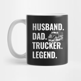 Husband Dad Trucker Legend Mug